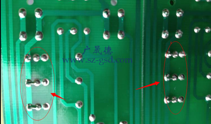 PCB板波峰焊短路連錫原因