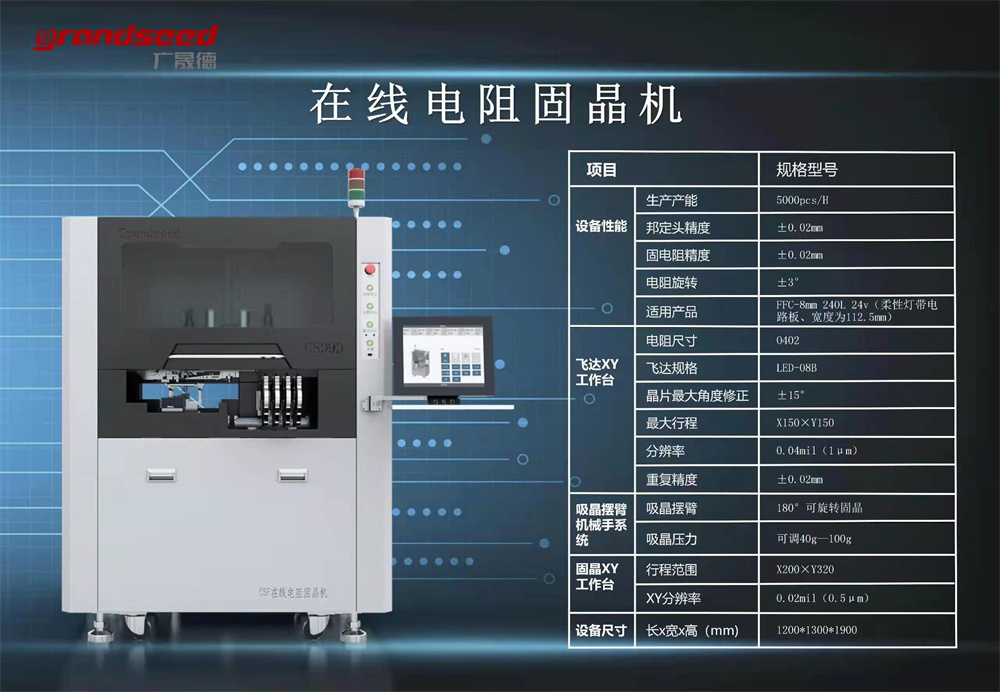 CSP柔性燈帶在線電阻固晶機(jī)